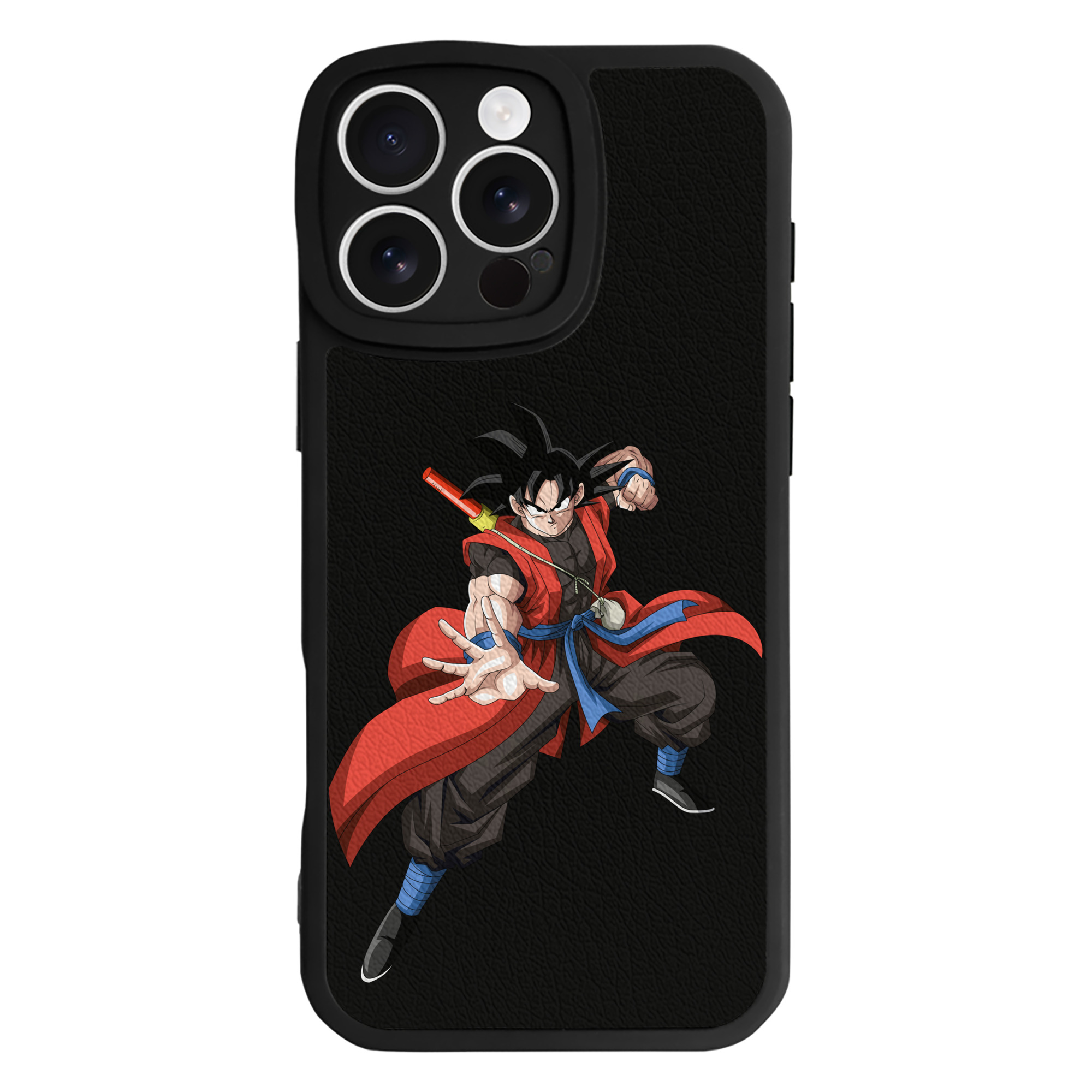 （画像用） ドラゴンボール 孫悟空（そん ごくう）Son Goku カカロット DRAGON BALL Kakarotto 【iPhone 16シリーズ対応】シリコンスマホケース（レザー調） 材質：シリコン